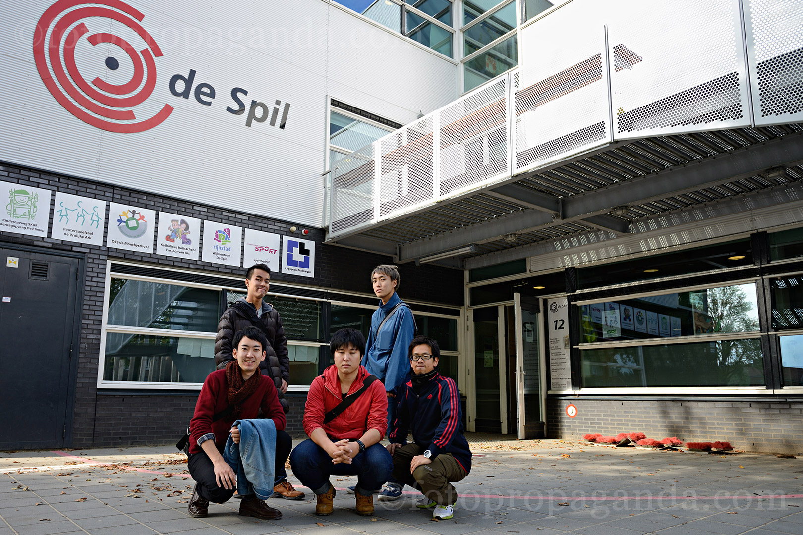 Japanse studenten doen onderzoek in De Spil