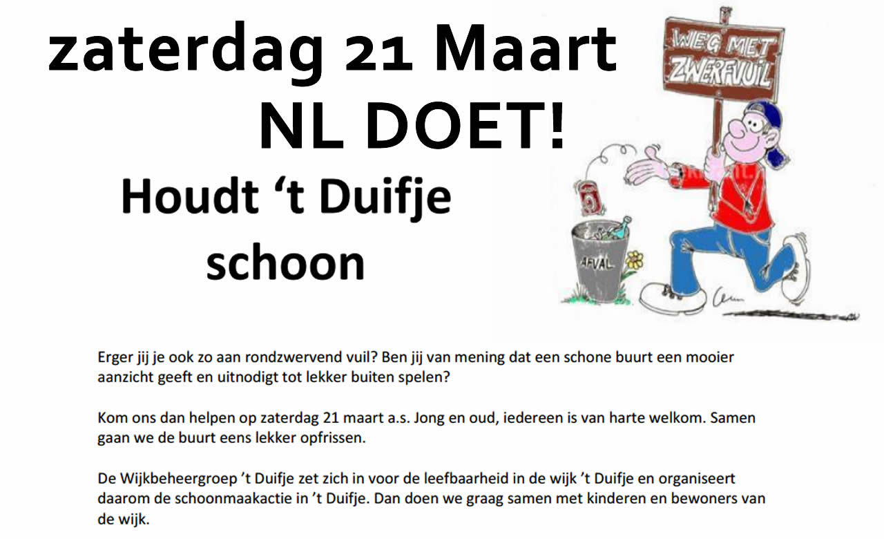 NL Doet! In Malburgen op 20 en 21 Maart