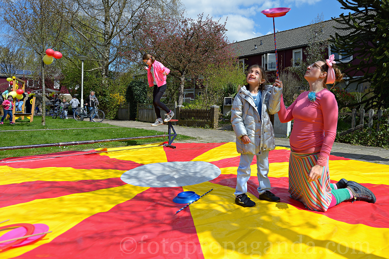 Speelplek veranderd in speeltuin
