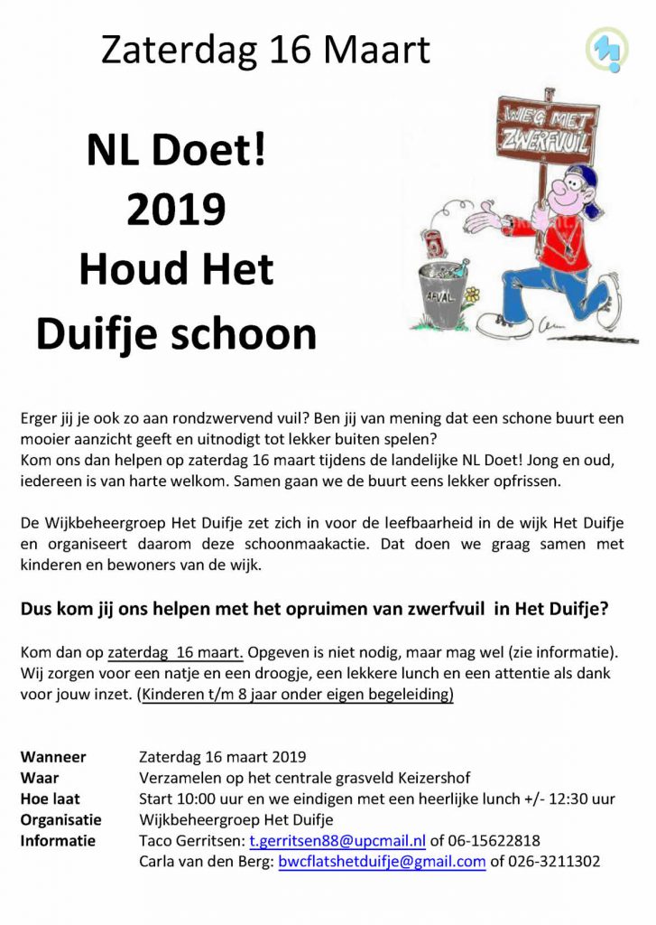 Flyer opruimactie 16 maart